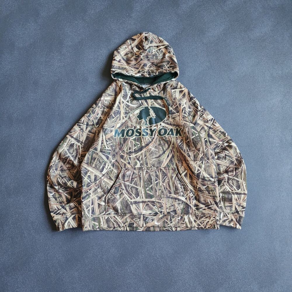 Mossy Oak Realtree Camouflage Pullover Polyester Hoodie Large